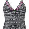 Buffalo Tankini met etnoprint en contrastdetails