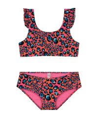Shiwi Girls Leopard Spot Scoop Top Bikini