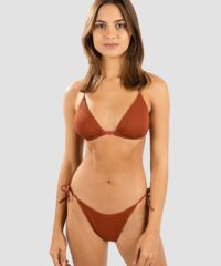 Damsel Flat Rip Bikini Top bruin