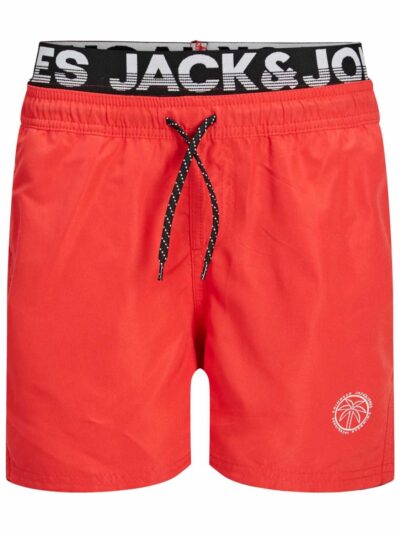 Jack & Jones! Jongens Zwemshort - Maat 128 - Rood - Polyester