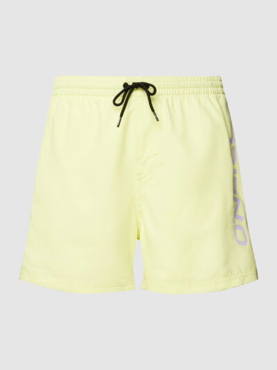 Zwembroek met labelprint, model 'Cali'