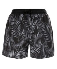 Zwemshort met een modieuze bladerenprint Maritim Zwart/Grijs