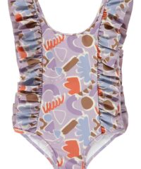 Babyface! Meisjes Badpak - Maat 122 - All Over Print - Polyester/elasthan