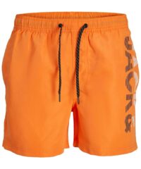 Jack & Jones! Jongens Zwemshort - Maat 164 - Oranje - Polyester
