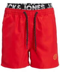Jack & Jones! Jongens Zwemshort - Maat 164 - Rood - Polyester
