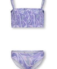 Only! Meisjes Bikini - Maat 128 - All Over Print - Polyester/elasthan