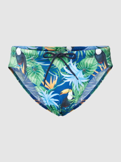 Zwembroek met all-over print, model 'TOUCAN'