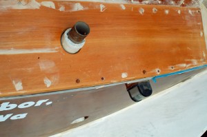 transom deck and enlarged scupper holes
