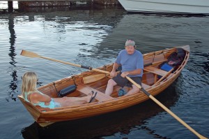 Jef and Julie Stang in their Cosine Wherry
