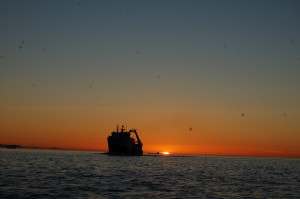 sunset Sunday in the Strait of San Juan de Fuca