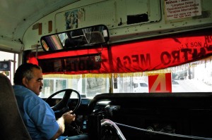 Back in the rickety old local city bus in San Juan del Cabo
