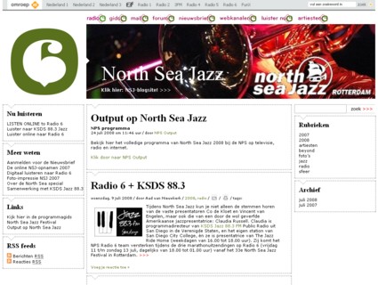 wordpress MU North Sea Jazz Radio 6