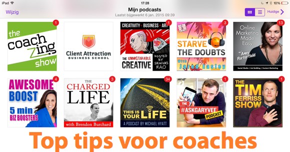 top tips podcasts voor coaches