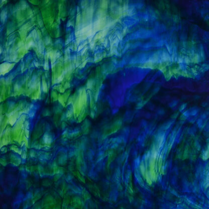 Transparant groen met blauw Kokomo glas