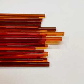 Amber glasstaaf voor glaskralen