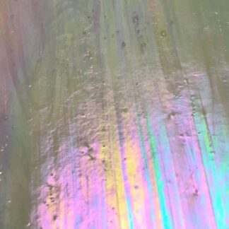 semi transparent clear with white iridescent
