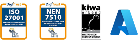 Incura in het bezit van DigiTrust-ISO27001, DigiTrust-NEN7510 certificering en Kiwa erkend