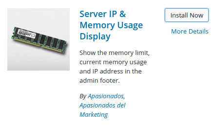 Plugin Server IP & Memory Usage Display