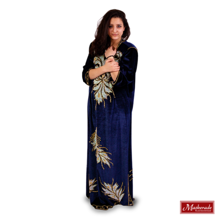Arabisch kostuum blauwe jurk