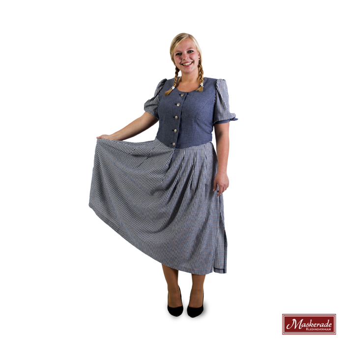 Blauwgrijze Tiroler jurk