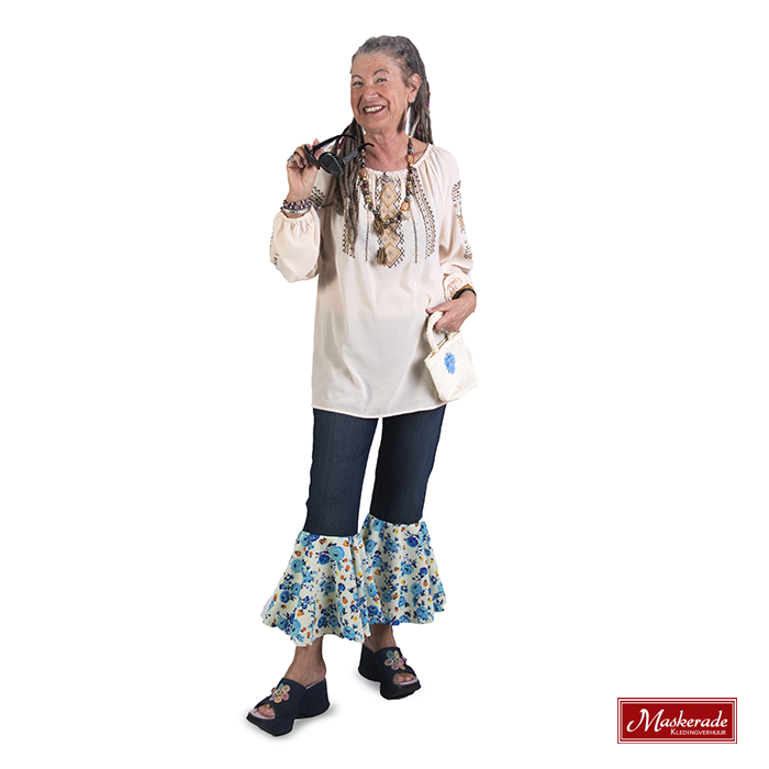 Creme hippie blouse met spijkerbroek