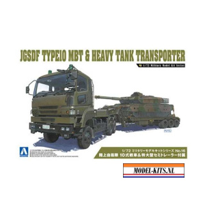 aoshima jgsdf type10 mbt and heavy tank transporter 2