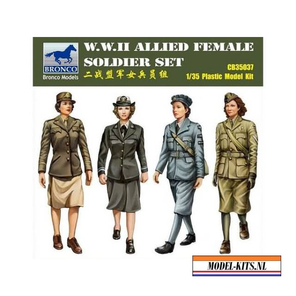 bronco 1 35 wwii allied female soldier set 1