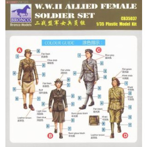 bronco 1 35 wwii allied female soldier set 2