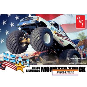 AMT1252 12 USA 1 Chevy Silverado Monster Truck packaging Lid