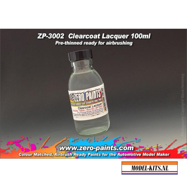 zero paints clearcoat lacquer 100ml pre thinned ready for airbrushing
