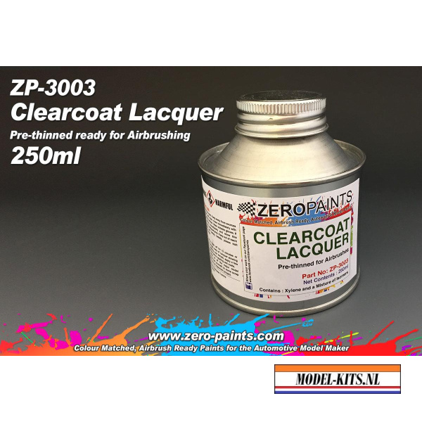 zero paints clearcoat lacquer 250ml pre thinned ready for airbrushing