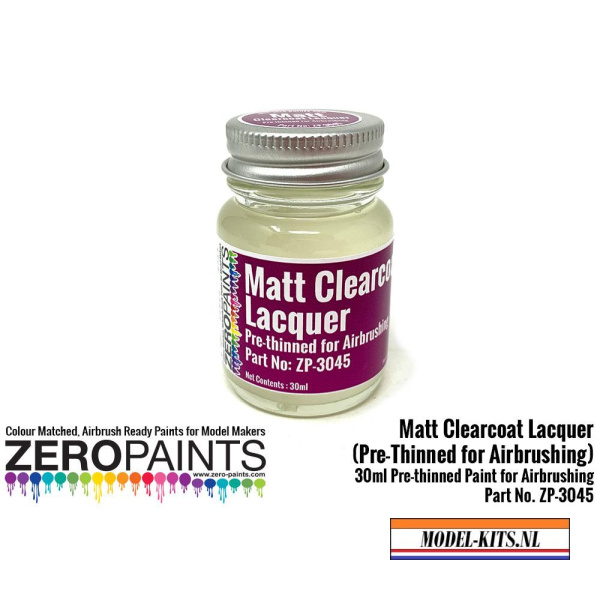 zero paints matt clearcoat lacquer 30ml pre thinned for airbrushing