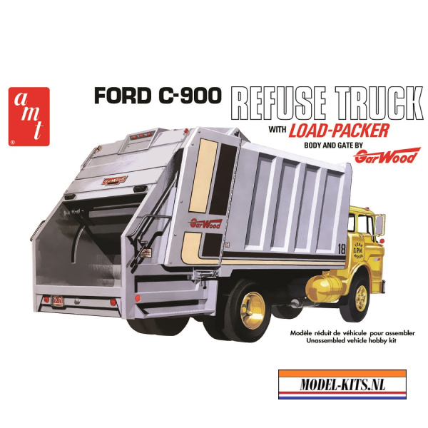 ford c 900 gar wood load packer garbage truck