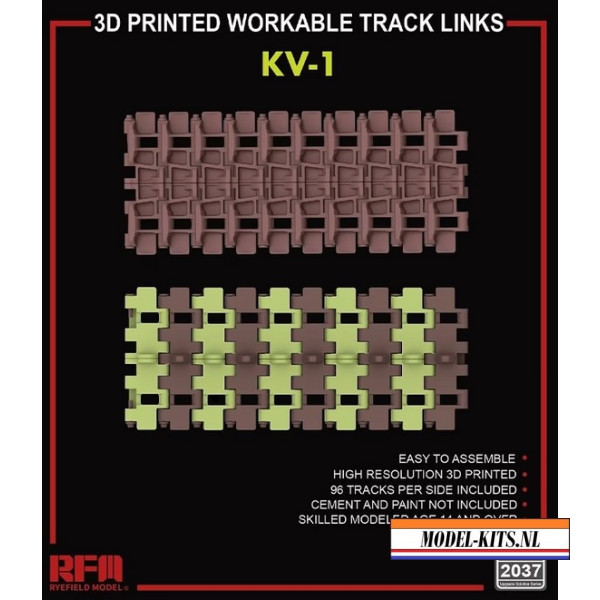 3D PRINTED WORKABLE TRACK LINKS KV 1