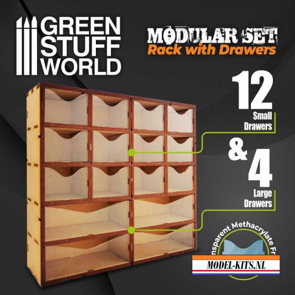 MDF VERTICAL RACK WITH DRAWERS