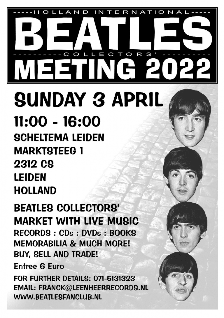 3 April Beatles Meeting Leiden