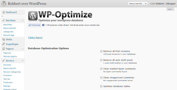 WordPress optimize plugin