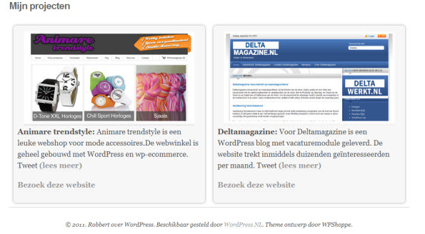Nederlands wordpress theme portfolio