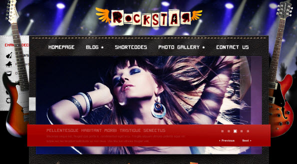 Rockstar website voor een band