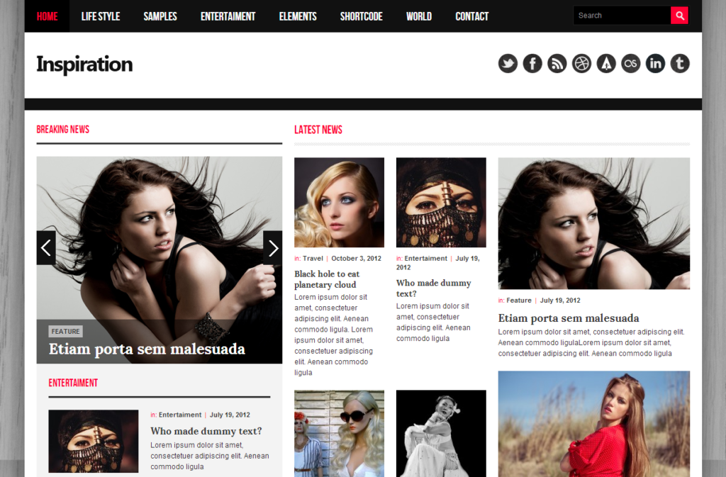 WordPress Fashion Magazine theme