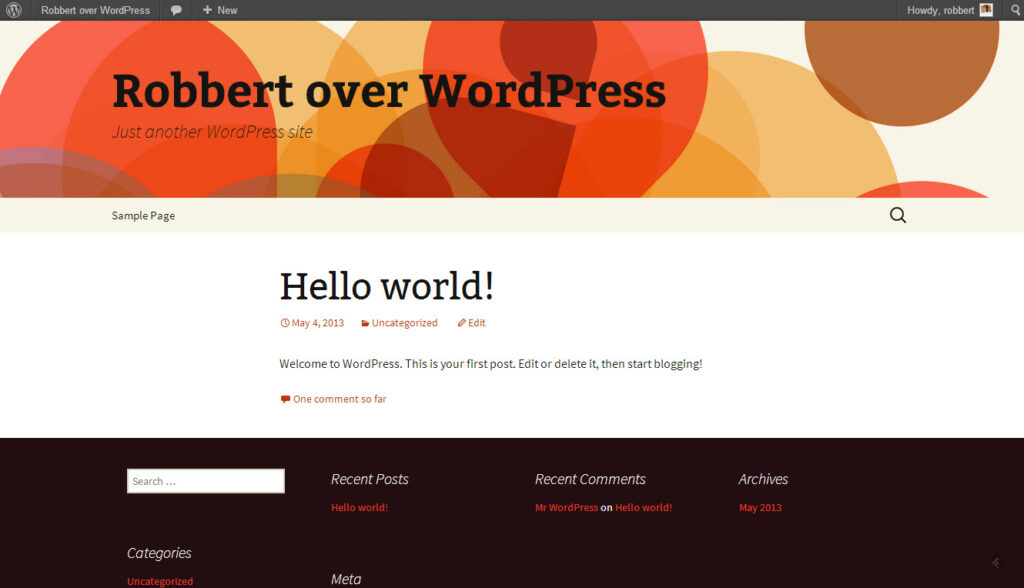 Nieuwe standaard WordPress theme: 2013