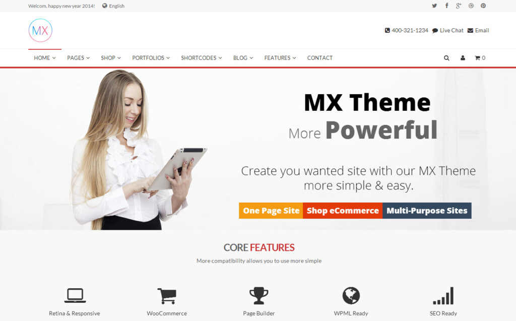 MX WordPress Business theme