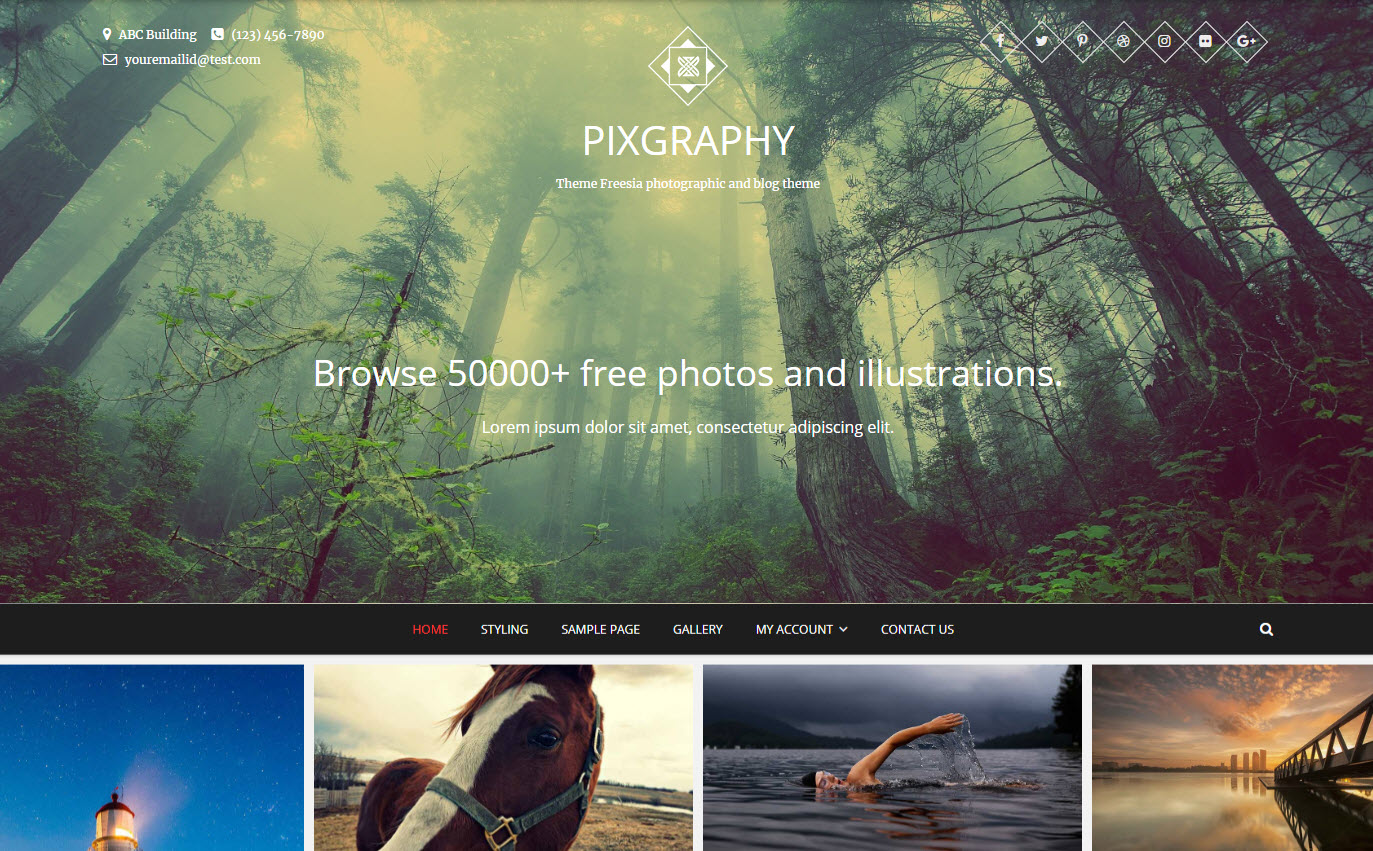 wordpress foto website pixgraphy