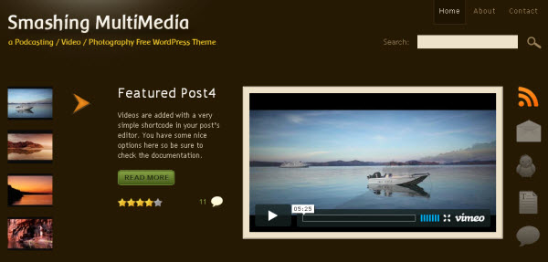 Smashing Multimedia free wordpress theme