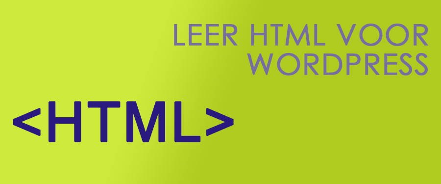 Leer HTML voor WordPress
