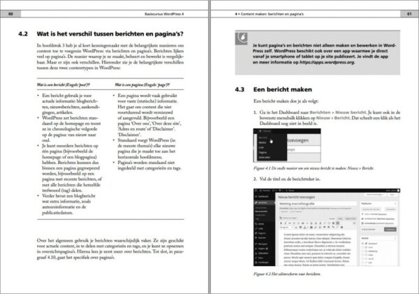 basiscursus wordpress 4 boek voorbeeld
