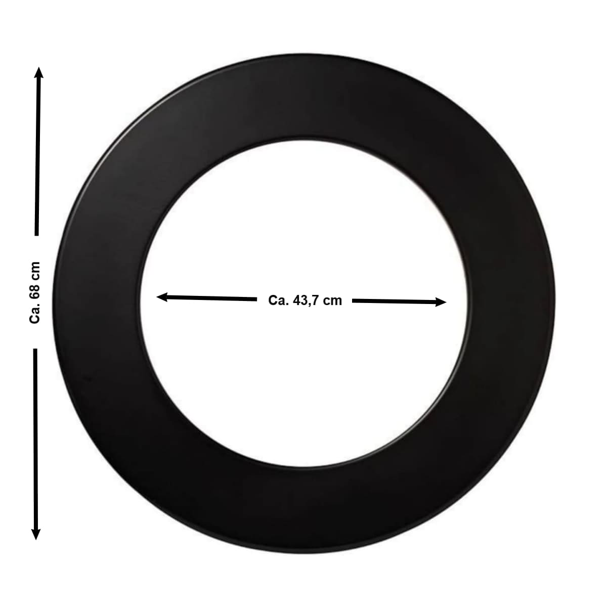 Binnen- en buitenmaat van de Grandslam surround ring