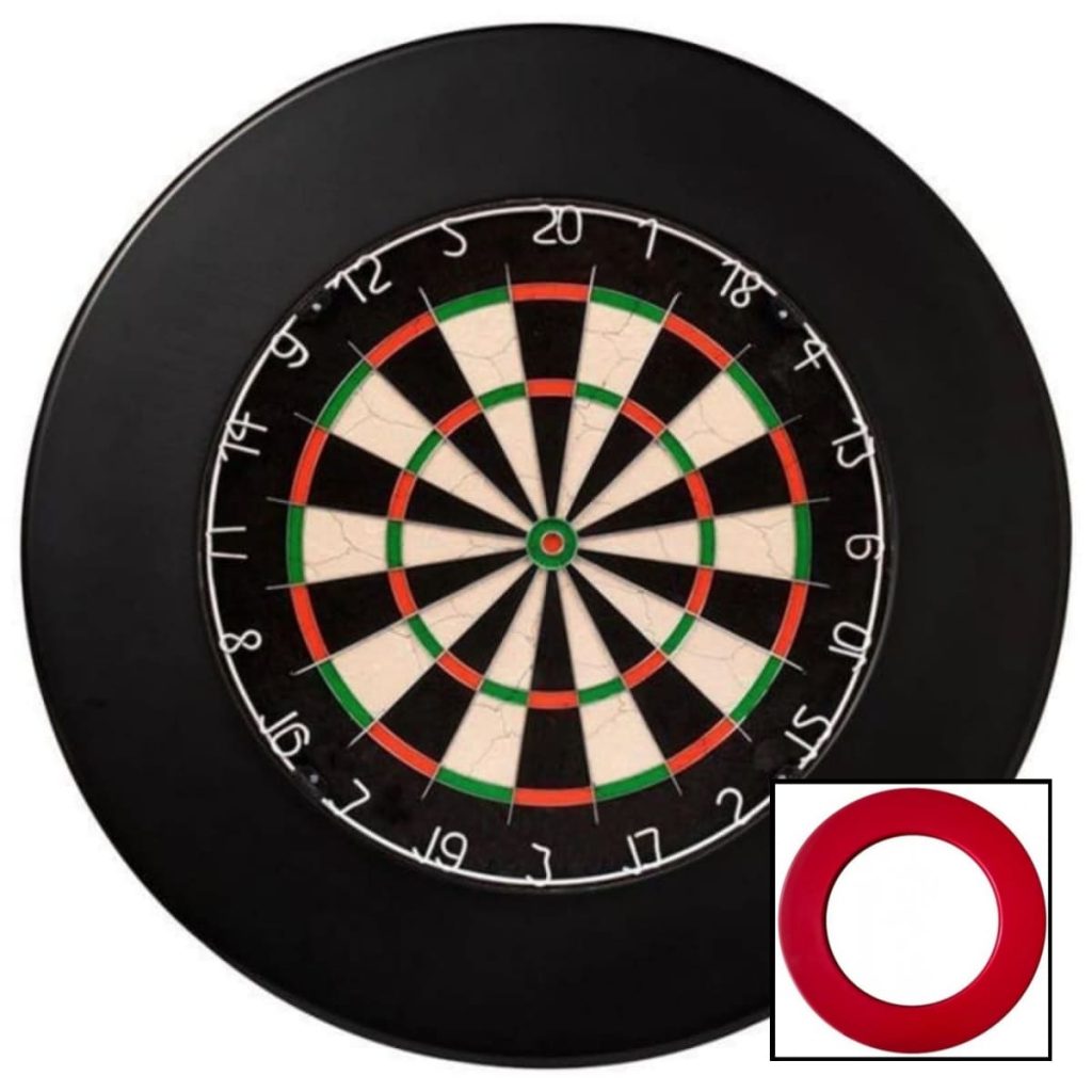 Vooraanzicht Grandslam dartbord surround in het zwart en rood