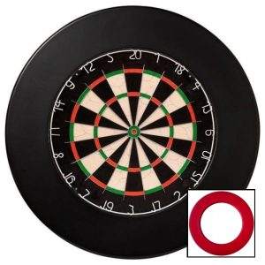 Vooraanzicht Grandslam dartbord surround in het zwart en rood