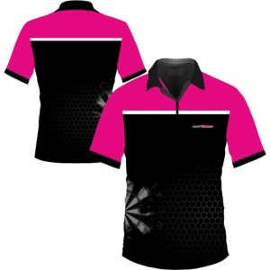 Shopdarts Smooth dartshirt black pink
